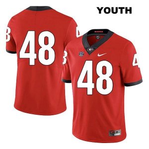Youth Georgia Bulldogs NCAA #48 Jarrett Freeland Nike Stitched Red Legend Authentic No Name College Football Jersey ZON4254ON